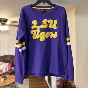 Colosseum Women's LSU Sweatshirt- Purple & Yellow
